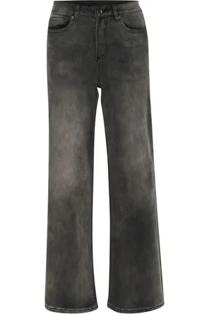 Kaffe Wide Jeans, female, , Size: XS High Waist Jeans Medium Grey Denim