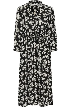Kaffe Midi Dresses, female, , Size: L Flower Print Calf Dress