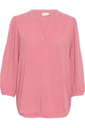 Kaffe Blouses, female, , Size: 2XL Rose Cropped Sleeve Blouse