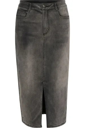 Kaffe Denim Skirts, female, , Size: S Denim Skirt with High Waist and Front Slit