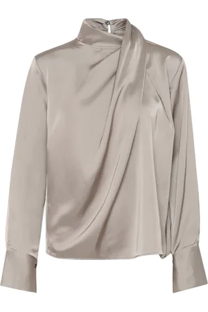 Karen by Simonsen Blouses, female, , Size: 2XL Draped Top Blouse Cinder
