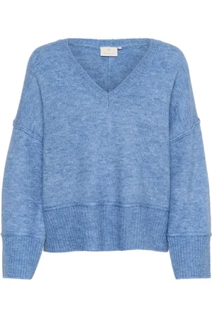 Kaffe V-neck Knitwear, female, , Size: S Flow Melange Pullover Sweater
