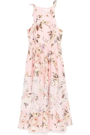ZIMMERMANN Maxi Dresses, female, , Size: S Floral Print Linen Dress