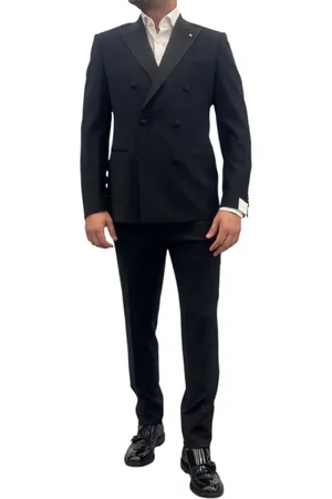 LUIGI BIANCHI MANTOVA Double Breasted Suits, male, , Size: XL Double-Breasted Smoking Jacket