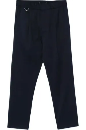LOW BRAND Slim-fit Trousers, male, , Size: S Dark Wool Trousers