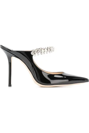 Jimmy Choo Heeled Mules, female, , Size: 7 US Crystal Strap Sandals