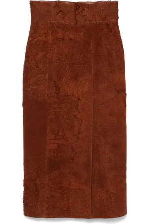 Alexander McQueen Midi Skirts, female, , Size: S Skirt with Front Slit