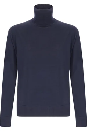 LANEUS Turtlenecks, male, , Size: S Turtleneck Sweater In Wool Cashmere Blend