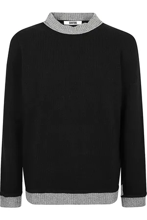 Mauro Grifoni Turtlenecks, male, , Size: L Bicolor Wool Crewneck Sweater