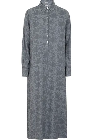 MASSIMO ALBA Maxi Dresses, female, , Size: XS Cotton Jacquard Polo Dress Charcoal