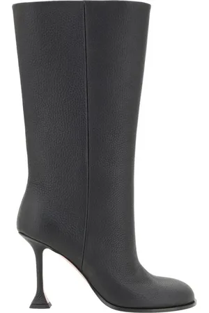 Amina Muaddi Heeled Boots, female, , Size: 10 US Geometric Heel Slip-On Boots