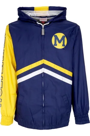 Mitchell & Ness Light Jackets, male, , Size: L Michigan Wolverines Windbreaker Jacket