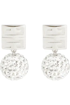 Givenchy Earrings, female, , Size: ONE SIZE Crystal Pendant Logo Stud Earrings