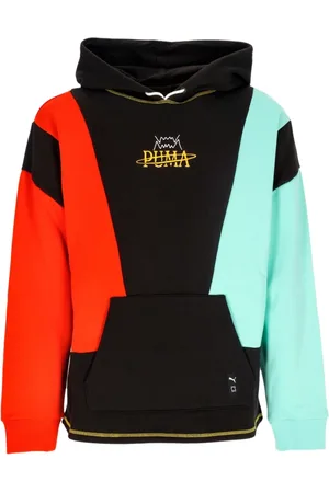 PUMA Hoodies, male, , Size: S Basketball Court Print Hoodie Pullover