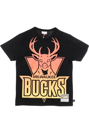 Mitchell & Ness T-Shirts, male, , Size: L NBA Flames Tee Hardwood Classics