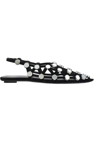 The Attico Ballerinas, female, , Size: 6 US Mirrored Bead Slingback Ballerinas