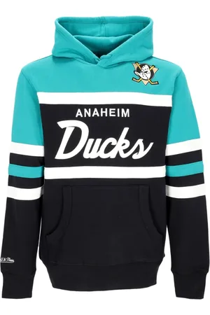 Mitchell & Ness Hoodies, male, , Size: S Anaheim Ducks Head Coach Hoodie