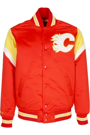 Mitchell & Ness Bomber Jackets, male, , Size: S NHL Heavyweight Bomber Jacket Calgary Flames