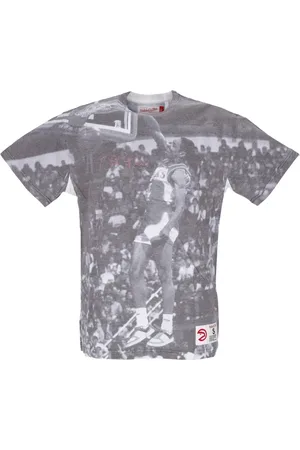 Mitchell & Ness T-Shirts, male, , Size: M NBA Above the Rim Tee Atlanta Hawks