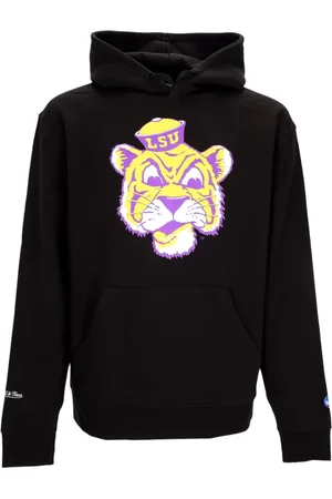 Mitchell & Ness Hoodies, male, , Size: M LSU Tigers Logo Hoodie Sweatshirt