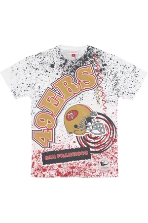 Mitchell & Ness T-Shirts, male, , Size: M NFL Team Burst Tee White