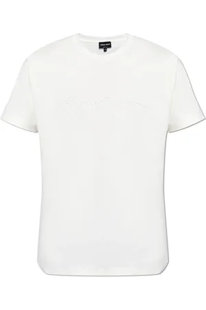 Giorgio Armani T-Shirts, male, , Size: L T-shirt with logo