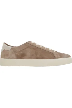 Brunello Cucinelli Sneakers, male, , Size: 8 US Suede Low-Top Sneakers with Logo