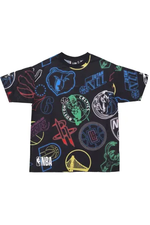 New Era T-Shirts, male, , Size: 2XL NBA All Over Print Tee