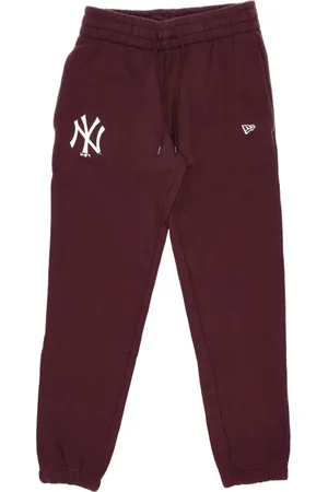New Era Sweatpants, male, , Size: L MLB Team Logo Maroon/White Jogger Sweatpants