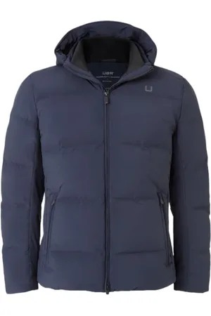 Ubr Down Jackets, male, , Size: 2XL Navy Down Jacket with Primaloft Panels