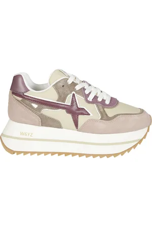 W6YZ Sneakers, female, , Size: 10 US Platform Suede Nylon Sneakers