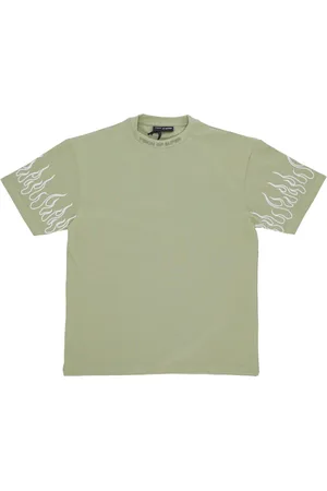 Vision Of Super T-Shirts, male, , Size: XL Flame Embroidered Tee Men