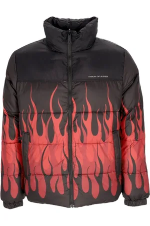Vision Of Super Winter Jackets, male, , Size: L /Red Puffy Down Jacket