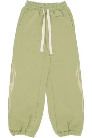 Vision Of Super Sweatpants, female, , Size: L Flames Lightweight Tracksuit Pants /White