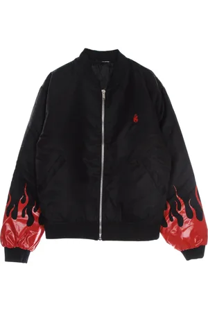 Vision Of Super Winter Jackets, male, , Size: XL /Red Flames Bomber Jacket