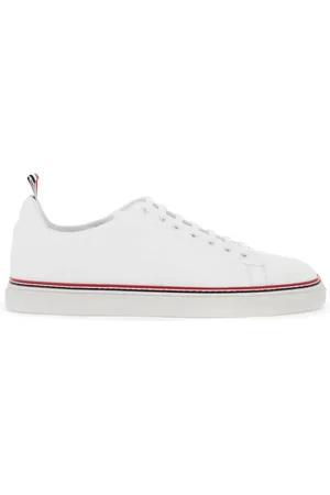 Thom Browne Sneakers, male, , Size: 11 US Tricolor Detail Leather Sneakers