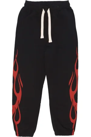 Vision Of Super Sweatpants, male, , Size: S Flames Print Tracksuit Pants