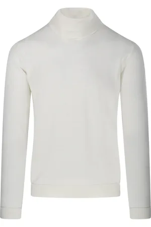 Roberto Collina Turtlenecks, male, , Size: L Ecru Round Neck Sweater