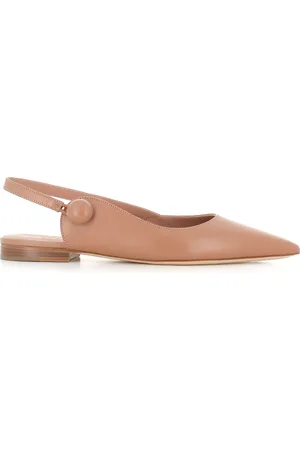 MALONE SOULIERS Ballerinas, female, , Size: 10 US Leather Slingback Ballerina Shoes