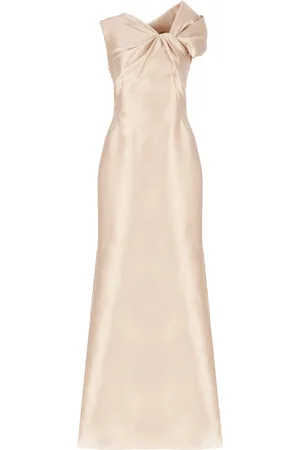 Alberta Ferretti Gowns, female, , Size: S Elegant Ivory One Shoulder Dress