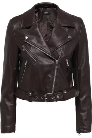 ONLY Light Jackets, female, , Size: M Faux Leather Biker Jacket