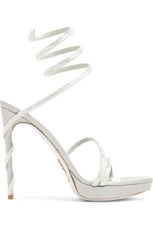 RENE CAOVILLA High Heel Sandals, female, , Size: 9 US Grey Strappy Sandals