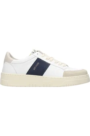SAINT SNEAKERS Sneakers, male, , Size: 12 US Leather Low-Top Sneakers /Blue