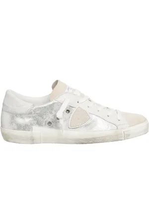 Philippe model Sneakers, female, , Size: 9 US Vintage Distressed Lace-Up Sneakers