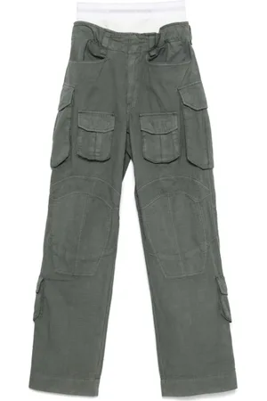 Alexander Wang Straight Trousers, female, , Size: W24 Verde Trousers for Women Ss25