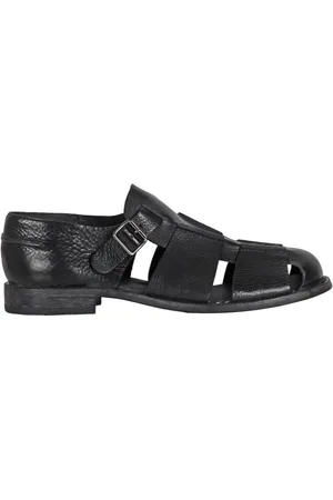 Moma Flat Sandals, female, , Size: 11 US Leather Low Heel Round Toe Shoes