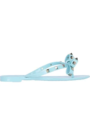 VALENTINO GARAVANI Flip Flops, female, , Size: 6 US Clear Sandals with Bow Detailing