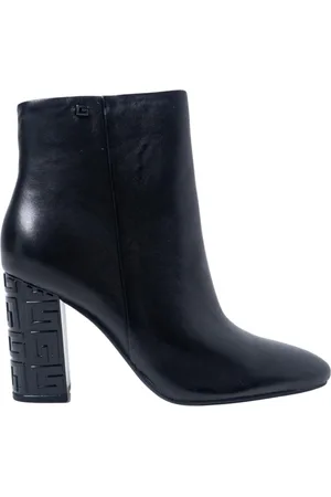 Guess Heeled Boots, female, , Size: 6 US Leather Ankle Boots with Block Heel