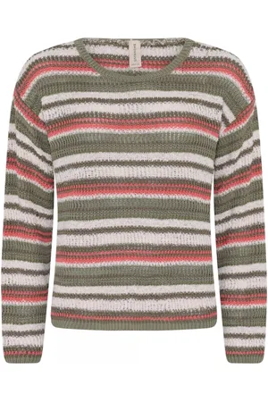 Skovhuus Round-neck Knitwear, female, , Size: XL Multi Blouse O-Neck Pullover Laurel Oak
