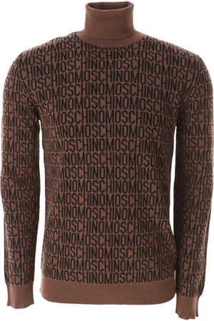 Moschino Turtlenecks, male, , Size: XL Logo Turtle Neck Sweater